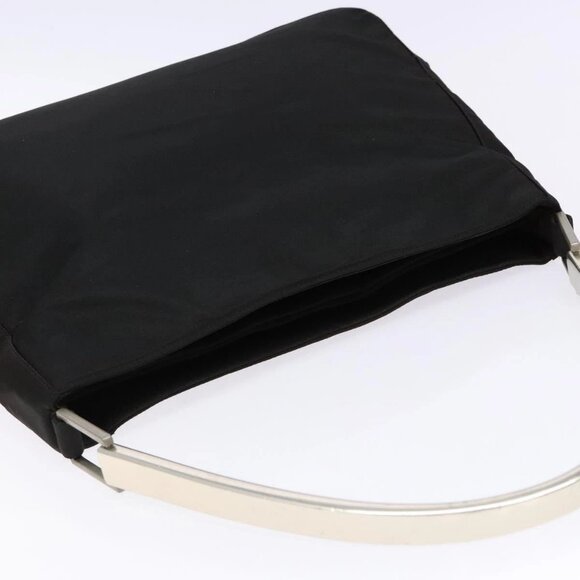 PRADA Shoulder Bag Nylon Black Silver Auth - Picture 7 of 16